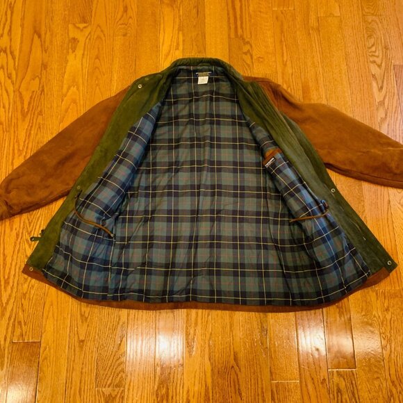 Brooks Brothers Men's Suede Leather Hunting Field Shooting Jacket Car Coat - Picture 9 of 16
